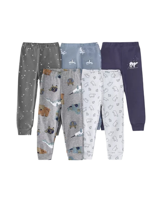Baby Kids Cotton Pants 5PCS Set – Soft, Breathable & Comfortable