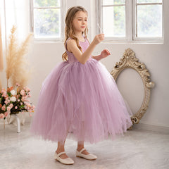 Elegant Kids Layered Tulle Party Dress – Puffy Princess Gown