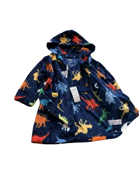 Dinosaur Hooded Plush Kids Bathrobe