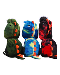 Kids' Hooded Plush Dinosaur School Backpack