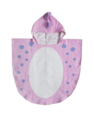 Dinosaur Hooded Beach Towel for Kids and Toddlers – 100% Cotton Terry Poncho