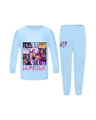 Kpop Inspired Demon Hunter Nightwear for Girls Graphic Long Sleeve Pajamas