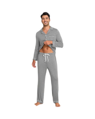 Stretch Modal Cotton Men's Long Sleeve Sleepwear Set
