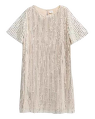 Girls' Sequin Knee-Length Dress