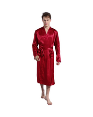 Cozy Soft Breathable Men Bathrobe Premium Lightweight Sleepwear Robe