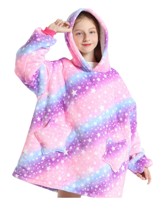 Oversized Fluffy Kids Oodie Blanket – Ultra-Soft & Warm