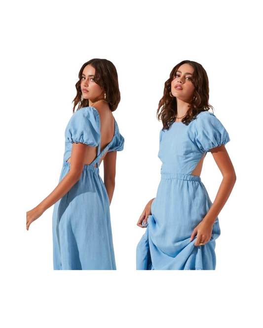 ASTR Side & Back Cutout Midi Dress