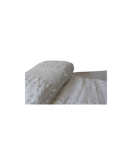 White Textured 100% Cotton Duvet Cover
