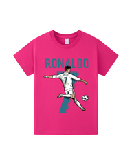 Ronaldo CR7 Graphic Print Kids Short Sleeve Crew Neck T-Shirt