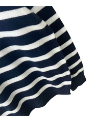 Classic Striped Breton Sweater – Long Sleeve Crewneck Pullover