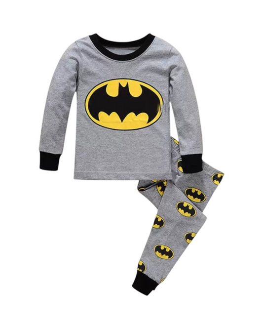 Boys' Long-Sleeved Batman Patterned Pyjamas