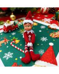 30cm Christmas Elf Shelf Sitter Figurines - Festive Holiday Table Decor & Xmas Room Ornaments