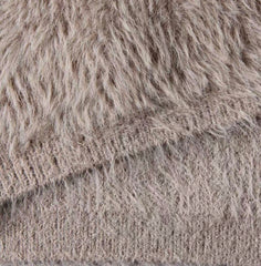 Soft Fluffy Knit Sweater with Long Sleeves and Cozy Fuzzy Texture