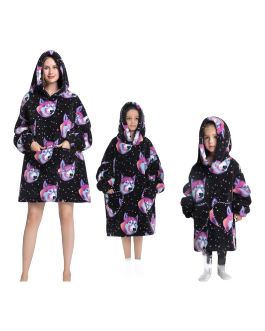 Dark Patterned Fluffy Oodies
