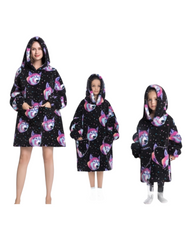 Dark Patterned Fluffy Oodies