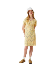 Floral Print Cottagecore Dress - Short Puff Sleeve