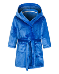 Boys' Fluffy Patterned Bath Robe