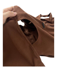 Cocoa Cut-Out Midi Dress