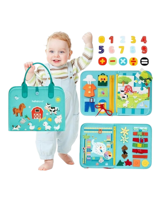 Six in One Toddler Busy Learning Book Board Bag