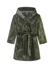 Boys' Fluffy Patterned Bath Robe