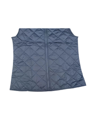 Navy Blue Quilted Women's Vest – Lightweight Insulated Polyester Outerwear Jacket