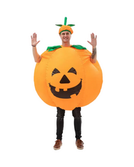 Funny Pumpkin Blow Up Halloween Costume Light Up Jack O Lantern Cosplay Outfit