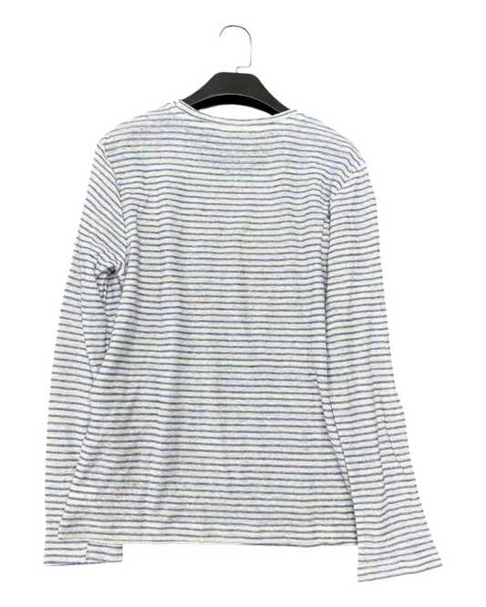 Striped Linen Long-Sleeved Top
