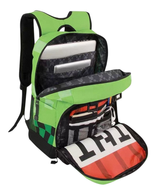 School Backpack with Minecraft Design