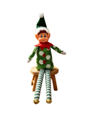 Festive Christmas Elf Holiday Doll Shelf  Decoration