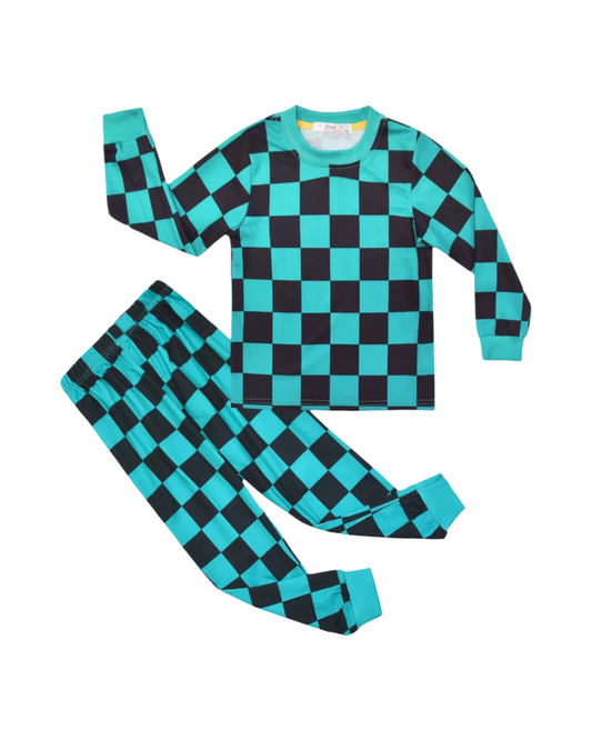 Colorful Matching Kids Pajama Set - Cotton Sleepwear