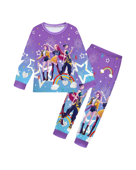 Kids K-Pop Demon Hunter Pyjama Set – Soft & Comfy Sleepwear