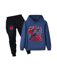 Spider-Man Print Kids Hoodie and Sweatpants Outfit Set