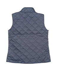 Navy Blue Quilted Women's Vest – Lightweight Insulated Polyester Outerwear Jacket