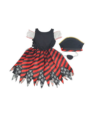 Premium Girls Fairytale Pirate Captain Dress-Up Set