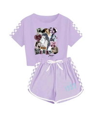 Taylor Swift Print Cotton Top with Short Set