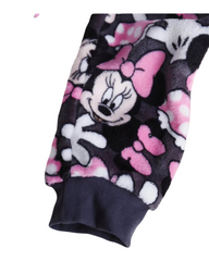 Minnie Mouse Print Girls Hooded One-Piece Onesie Pajamas