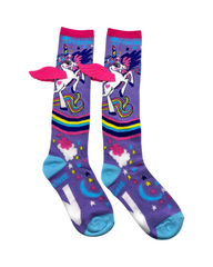 Fun Character Design Knee High Dress Socks for Kids – Comfortable Cotton Tube Socks