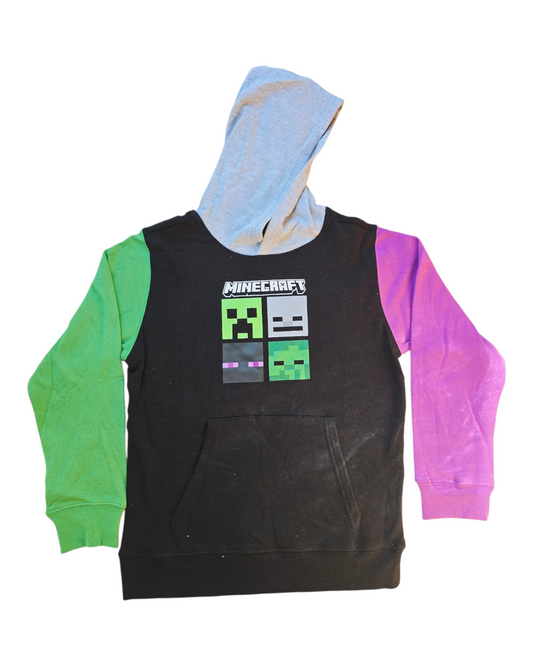 Minecraft Hoodie with fleece Mismatched Sleeves