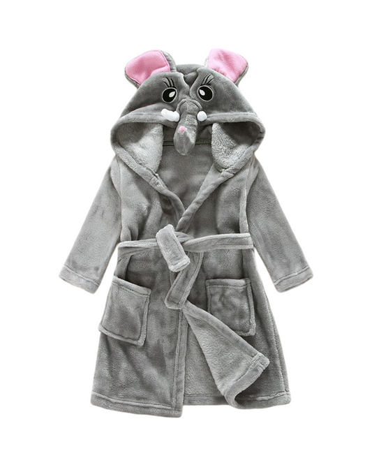 Kids Elephant Hooded Bathrobe