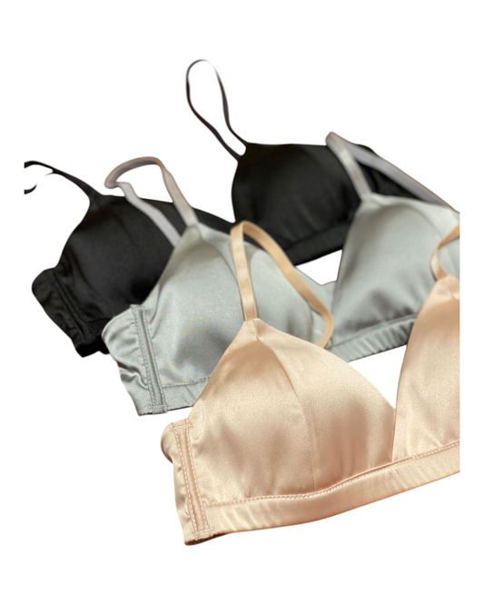 Triangle Cup 100% Silk Bra