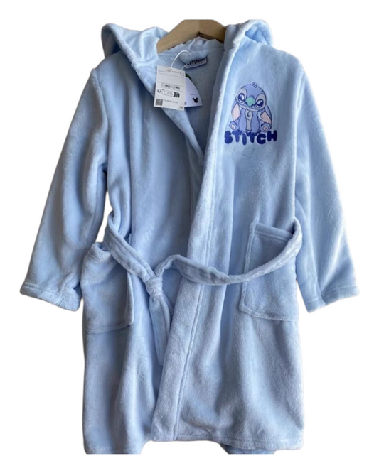 Kids' Blue Hooded Bathrobe