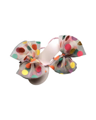 Multi-Color Polka Dot Hair Bows-Cute Chiffon Bow Clips for Girls