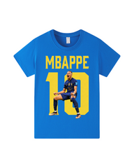 Kylian Mbappe #10 Soccer Jersey for Kids Short Sleeve Football Tee