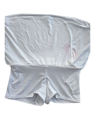 White Pleated Women's Tennis Skirt with High-Waisted Athletic Skort Design