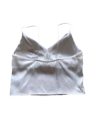 Silk Spaghetti Strap V Neck Camisoles with Built-in Bra