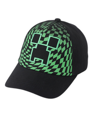 Minecraft Creeper Black and Green Caps