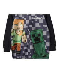 Green Pixel Graphic Kids Onesie - Warm Long Sleeve Loungewear