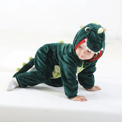 Dinosaur Halloween Costume for Kids – Soft Plush Toddler Animal Onesie Jumpsuit