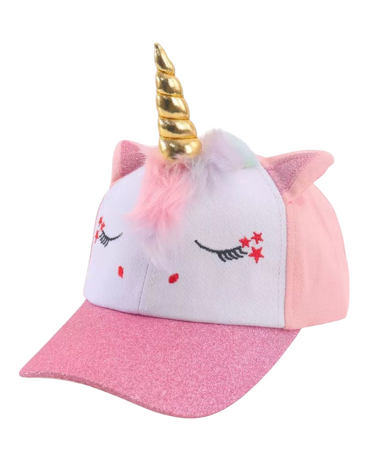 Pink Unicorn Patterned Caps