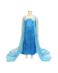 Girl Elsa Dress Princess Halloween Cosplay Party Kids